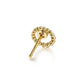 Gabriel & Co. 14K Yellow Gold Bujukan and White Sapphire Stud Earrings .16CTW