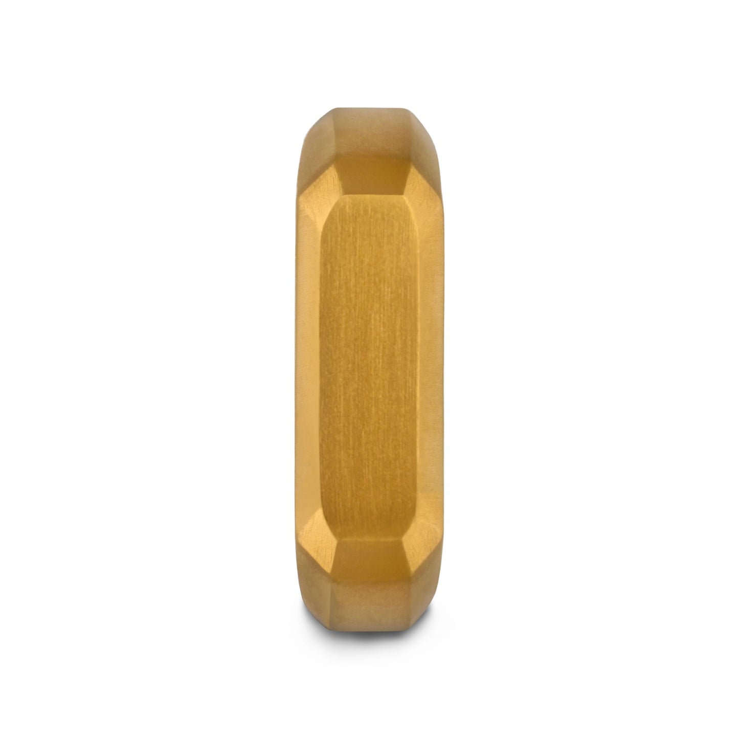 ORIOLE Brushed Gold Plated Titanium Signet Ring - 6mm
