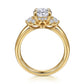 Gabriel & Co. Mattie - 14K Yellow Gold Oval Lotus Diamond Engagement Ring 10.5X7 1/2CTW