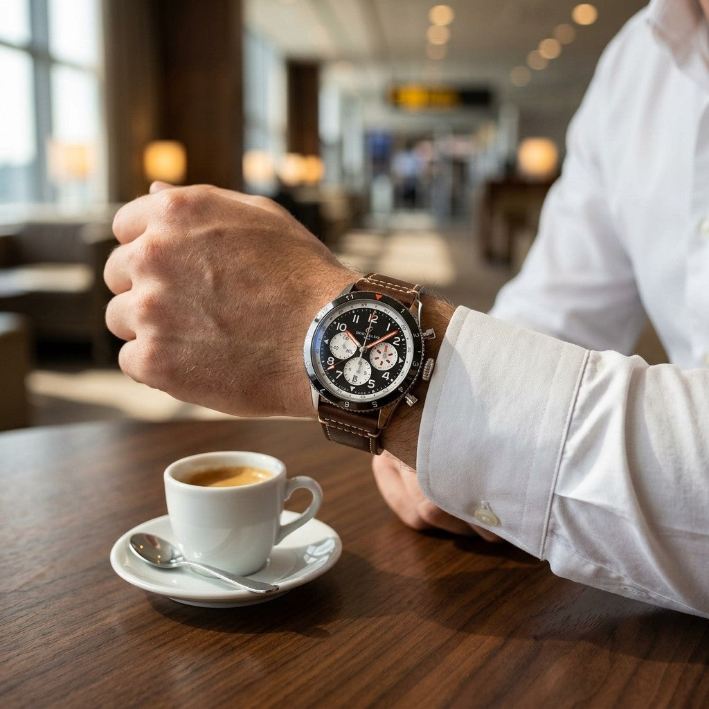 Breitling Super AVI B04 Chronograph GMT 46 Mosquito — Black Dial — lifestyle