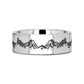 Peaks Mountain Range Outdoors Engraved Flat Tungsten Ring - 4mm - 12mm - 6mm