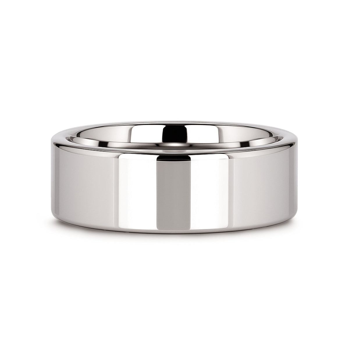 STOCKTON Flat Style White Tungsten Ring - 2mm - 12mm - 6mm
