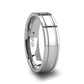 ANCHORAGE Men’s Tungsten Wedding Band with Dual Offset Grooves - 6mm or 8mm