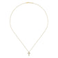 Gabriel & Co. 14K Yellow Gold Marquise Shaped Diamond Cross Necklace .09CTW