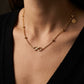 Gabriel & Co. 14K Yellow Gold Bujukan Chain Bracelet with Infinity Station - worn lifestyle photo