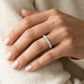 Gabriel & Co. 14K White Gold Single Prong Diamond Band Ring 1/2CTW - worn lifestyle photo