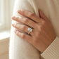 Hidden Halo Emerald Cut Engagement Ring - worn lifestyle photo