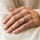 Solitaire Round Engagement Ring - worn lifestyle photo