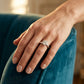 Burnish Set Round Solitaire Engagement Ring - worn lifestyle photo