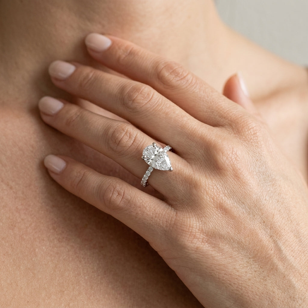 Ps Hidden Halo Engagement - worn lifestyle photo