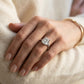 Gabriel & Co. Taye - 14K White Gold Split Shank Emerald Cut Diamond Engagement Ring 1/5CTW 9.5X7 - worn lifestyle photo