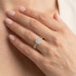 3/4 Ctw Round Shape Lovebright Split Criss Cross Round Cut Diamond Engagement Ring in 14K Yellow and White Gold - worn lifestyle photo