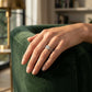 5/8 Ctw Diamond Lovebright Engagement Ring in 14K White Gold - worn lifestyle photo