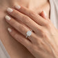 3/4 Ctw Round Cut Lovebright Diamond Ring in 14K White Gold - worn lifestyle photo