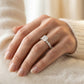 Single Row Half Bezel Engagement Ring - worn lifestyle photo