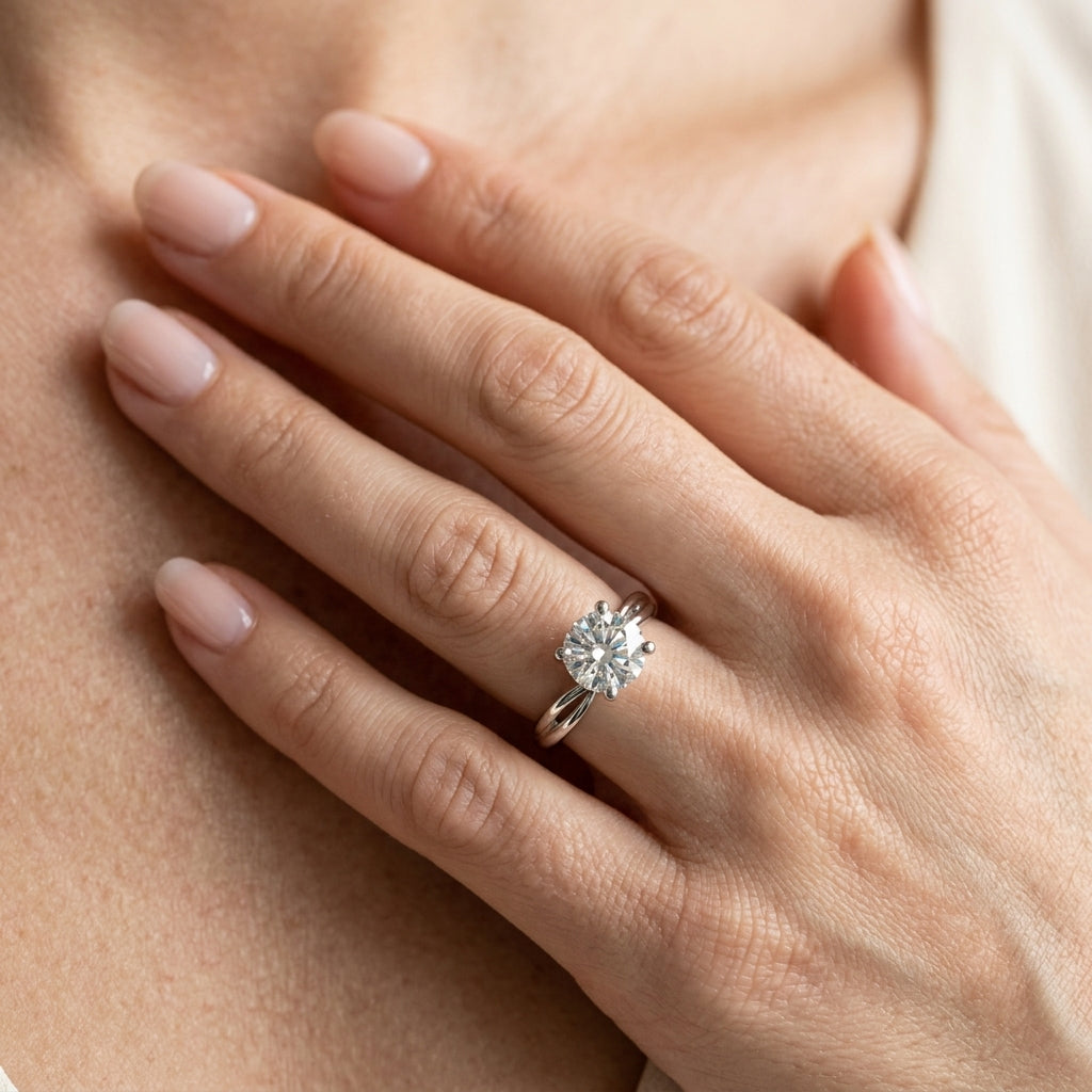 Twisted Shank Engagement Rings - worn lifestyle photo