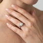 Round Trellis Solitaire Engagement Ring - worn lifestyle photo