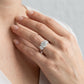 3-Stone Oval Trellis Engagement Ring - worn lifestyle photo