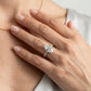 Hidden Halo Marquise Engagement Ring - worn lifestyle photo