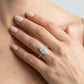 Marquise Halo Engagement Ring - worn lifestyle photo
