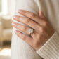 6-Prong Floral Engagement Ring - worn lifestyle photo