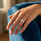 Single Row French Cut Engagement Rings - worn lifestyle photo