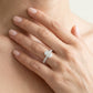 OVAL SINGLE ROW SHARED PR ENG RING - worn lifestyle photo