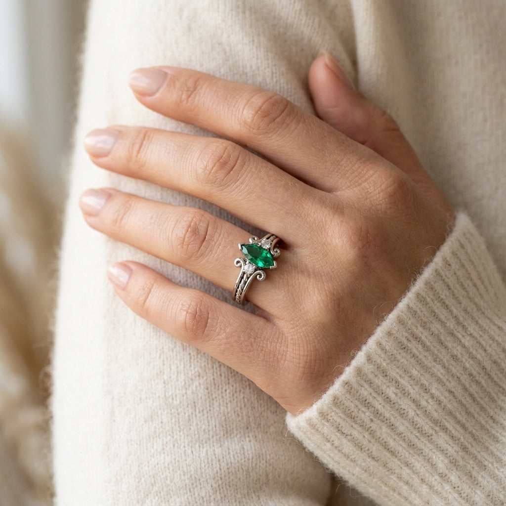 COLOR RINGS MARQUISE - worn lifestyle photo