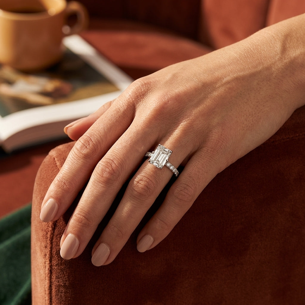 Engagement Ring - worn lifestyle photo