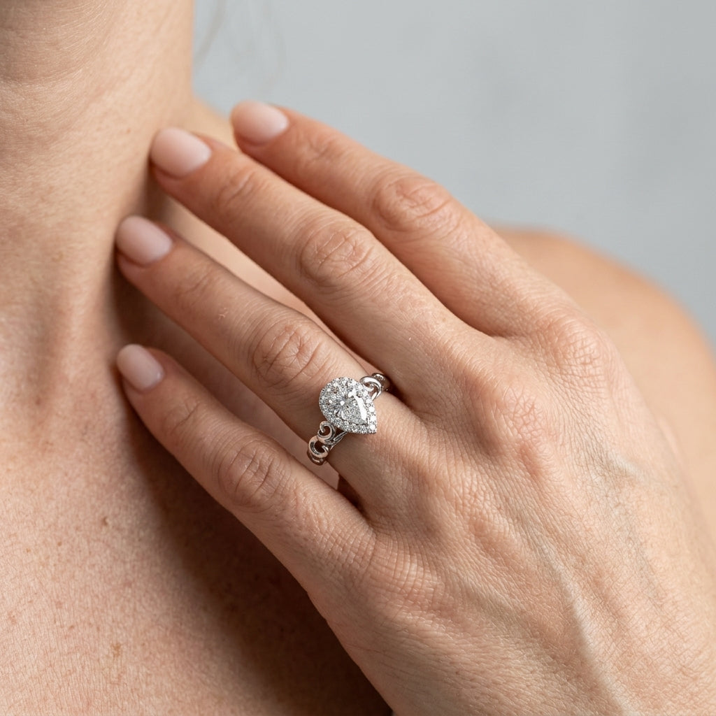 ENGAGEMENT RINGS SOLITAIRES ANY SH - worn lifestyle photo
