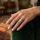 Single Row Oval Shape Engagement Ring - worn lifestyle photo