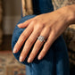 ENGAGEMENT RINGS HALO SQUARE & CUS - worn lifestyle photo