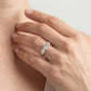ENGAGEMENT RINGS 3 STONE ROUND - worn lifestyle photo