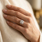 ENGAGEMENT RINGS HALO SQUARE & CUS - worn lifestyle photo