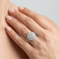 Round Lab Grown Diamond Engagement Ring - Style 51045 - worn lifestyle photo