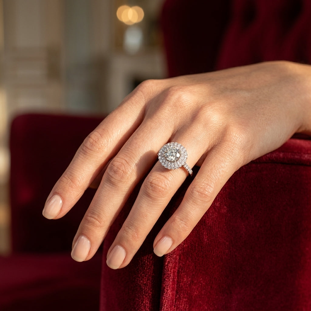 ENG RING FOR 1.75-2.5 CT HEADS - worn lifestyle photo