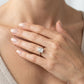 Double Prong Solitaire Engagement Ring - worn lifestyle photo