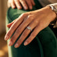 Twisting Round Engagement Ring - worn lifestyle photo