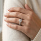 Single Row Engagement Ring - worn lifestyle photo