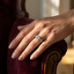 Channel Set Princess Cut Engagement Ring - worn lifestyle photo