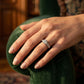 U-Prong Single Row Round Engagement Ring - worn lifestyle photo