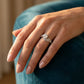 Bypass Swirled Round Engagement Ring - worn lifestyle photo