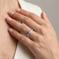 Swirl Prong-In-Channel Engagement Ring - worn lifestyle photo