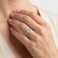 Bypass Solitaire Round Engagement Ring - worn lifestyle photo