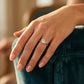 Twisted Shank Solitaire Engagement Ring - worn lifestyle photo