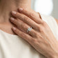 Bypass Twisted Engagement Ring - worn lifestyle photo