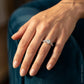 Antique Style Marquise Shape Engagement Ring - worn lifestyle photo