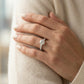 Marquise Shape Accented Wedding Bands - worn lifestyle photo