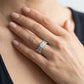 Channel Set Princess Cut Engagement Rings - worn lifestyle photo