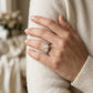Bypass Single Row Engagement Ring - worn lifestyle photo